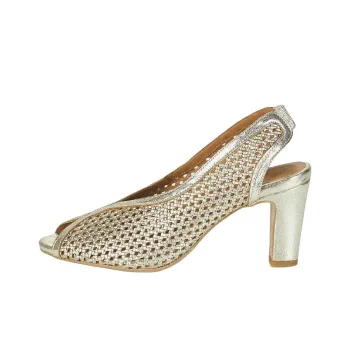 JB MARTIN Luxe Chunky Heel High Heels Women's Gold