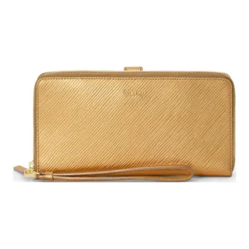TUMI Leather Wallet Women's Gold