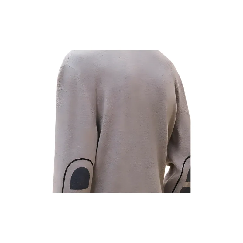 HERMES Cashmere Sweater Men's Light Gray-4