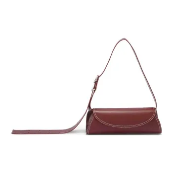 JIL SANDER Cannolo Leather Crossbody Bag Shoulder Bag Women's Red