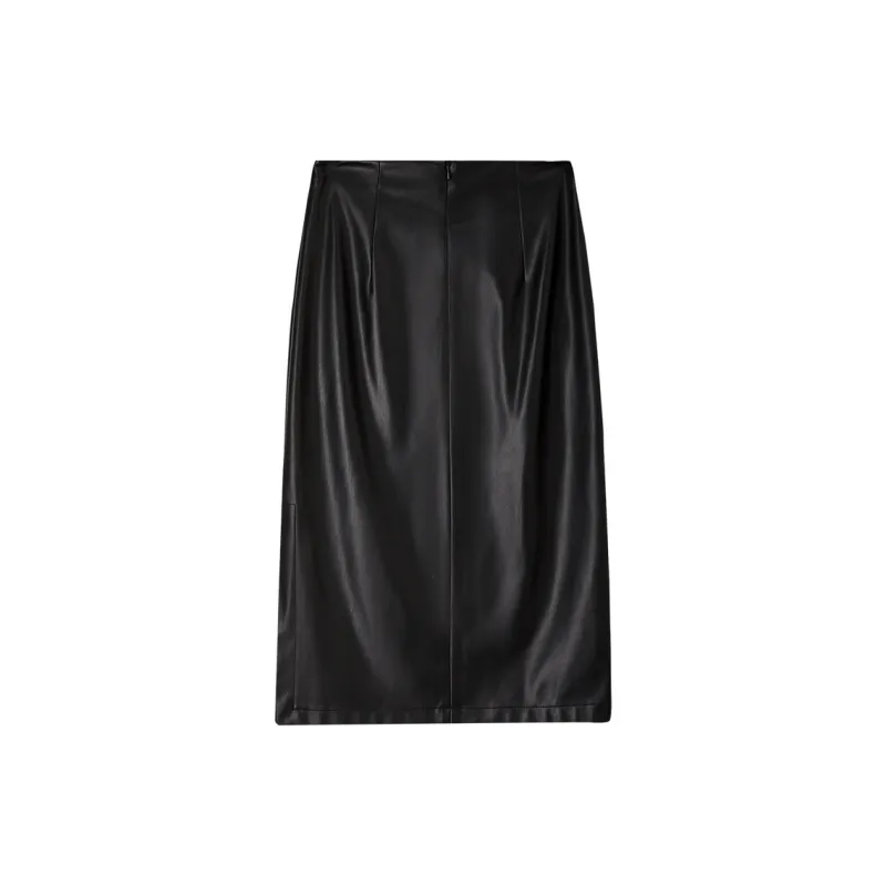 SENTUBILA Leather Long Skirts Women's-1