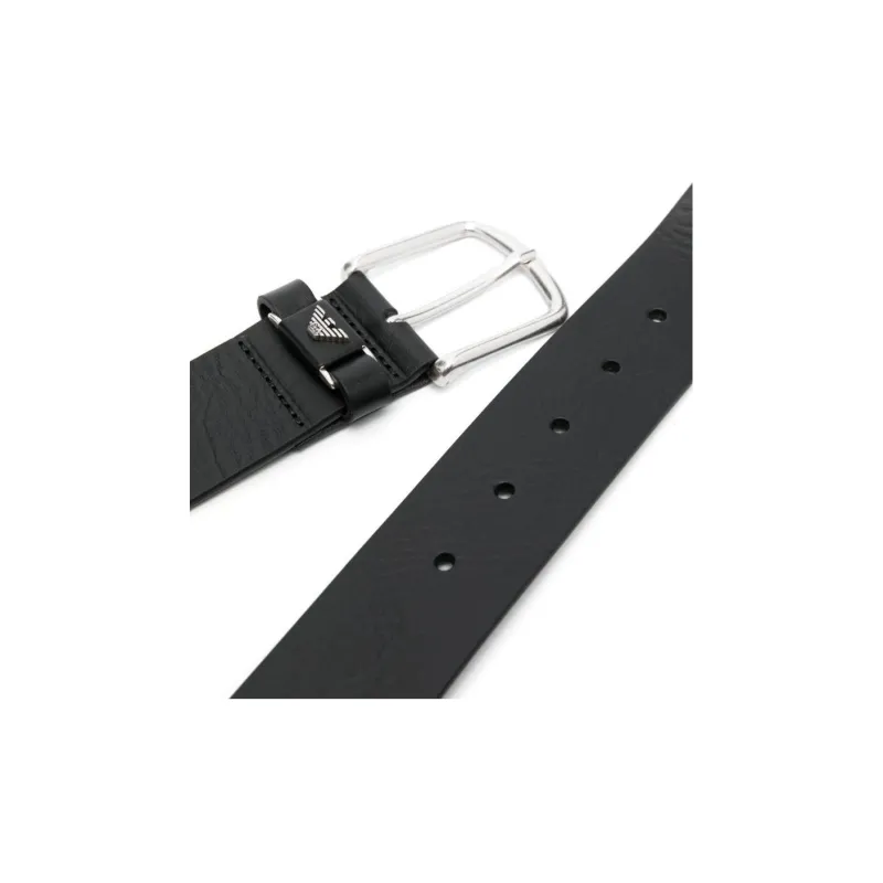 EMPORIO ARMANI Logo Plaque Buckle Belt-2