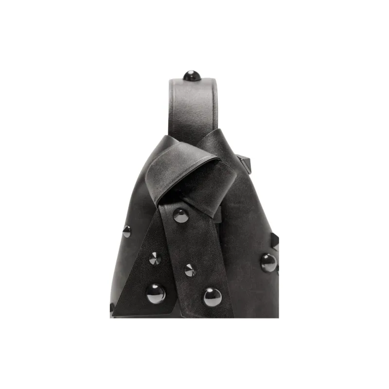 Acne Studios Leather One Shoulder Handbag Mini Women's Black-3