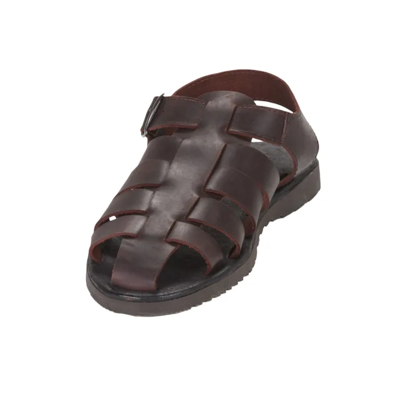 PELLET DENIS Roman Sandals Men's Brown-3