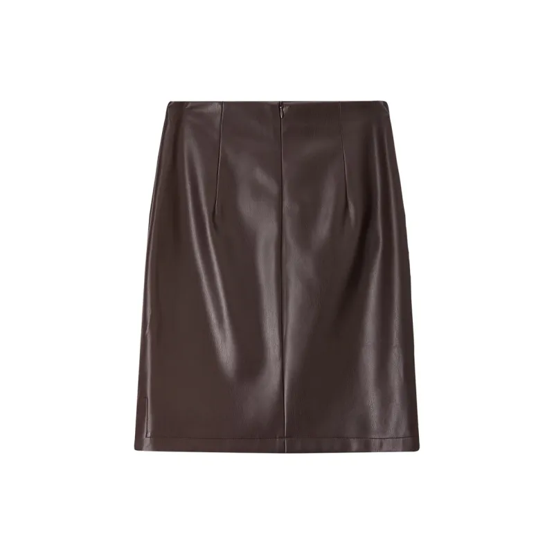SENTUBILA Leather Short Skirts Women's-10