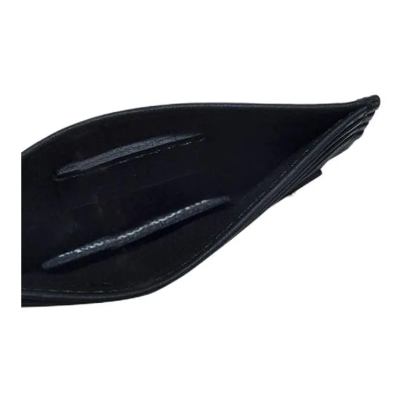 FENDI Calfskin Card Holder Men's Black-5