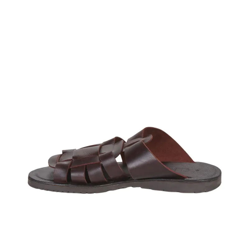 PELLET Slip-Resistant Slide Slippers Men's Dark Brown-0