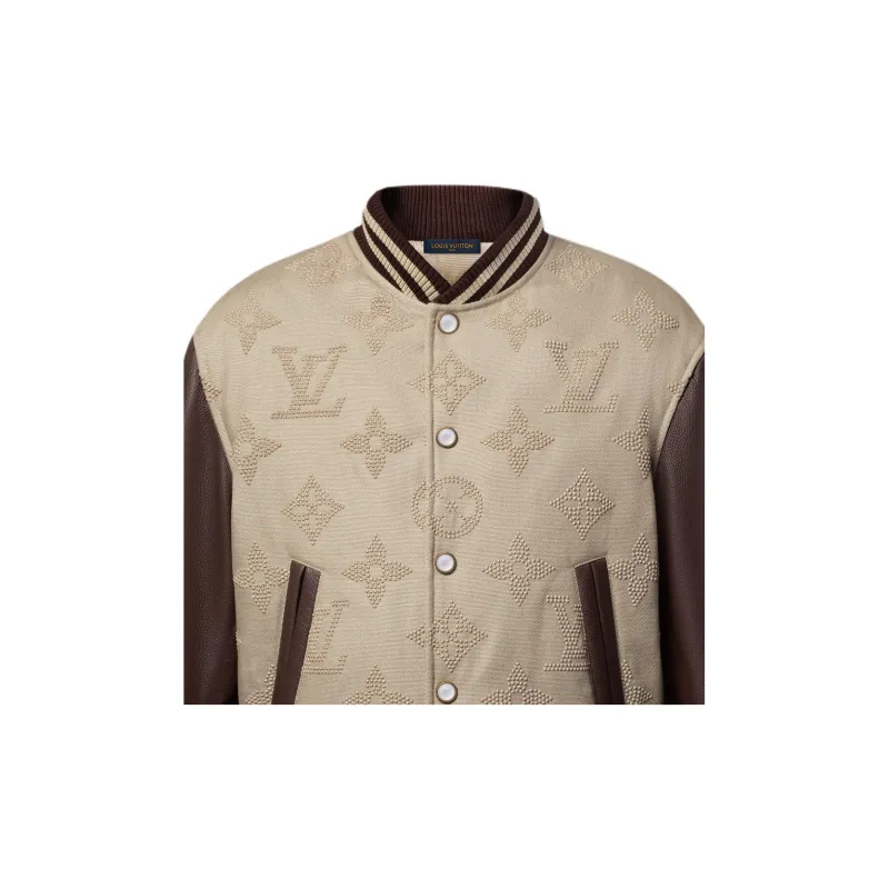 LOUIS VUITTON Monogram Embroidered Varsity Blouson-5