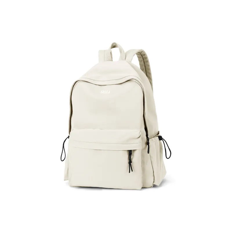 Sisea Fabric Backpack Laptop Bag Travel Bag Backpack Regular Unisex Classic Black/cream White-9