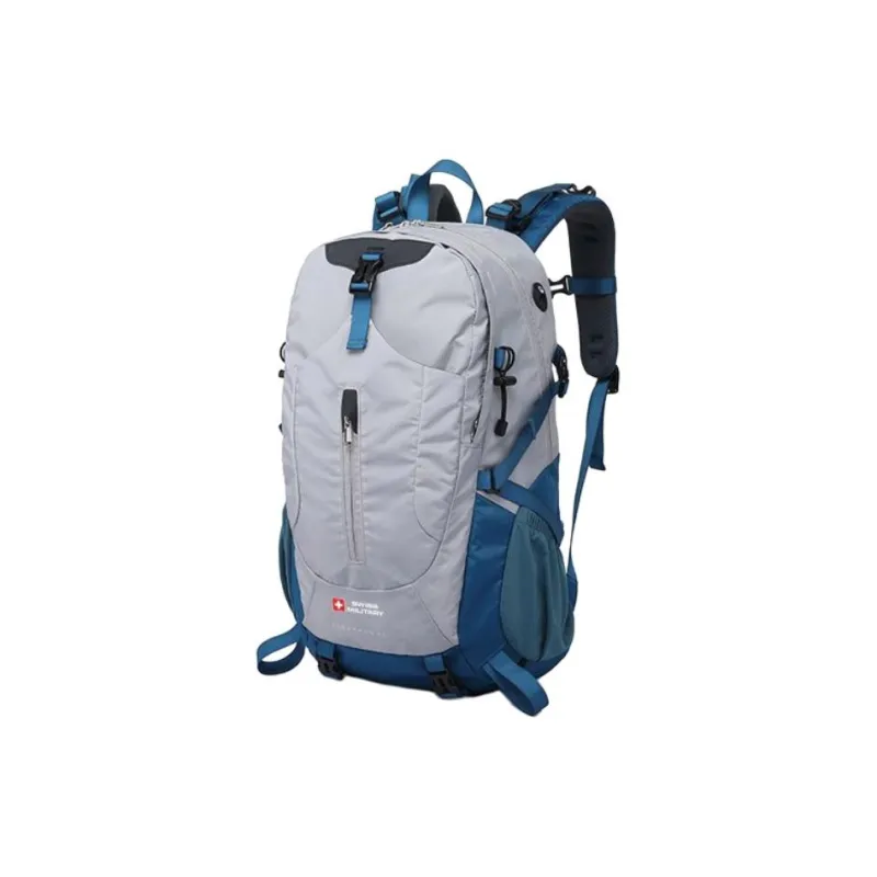 SWISS MILITARY Nylon Hiking Bag Backpacks Regular Unisex Fruit Green/Silver Blue-8