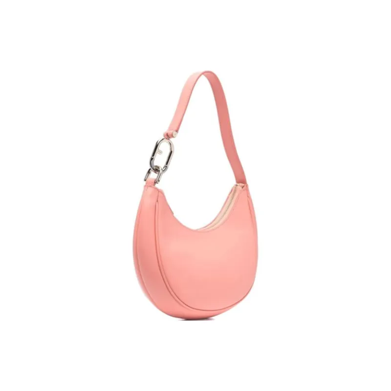 Furla Primavera Leather Dumpling Bag Shoulder Bag Small Size Women's Pink-2