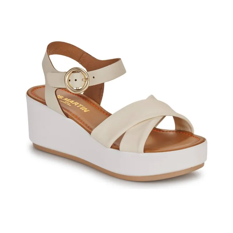 JB MARTIN AMBRE One Strap Sandals 7cm Women's Beige-2