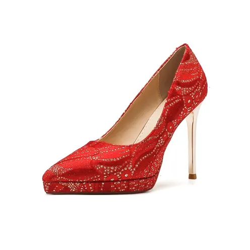 XIMO BULL High Heels Women's Champagne-6