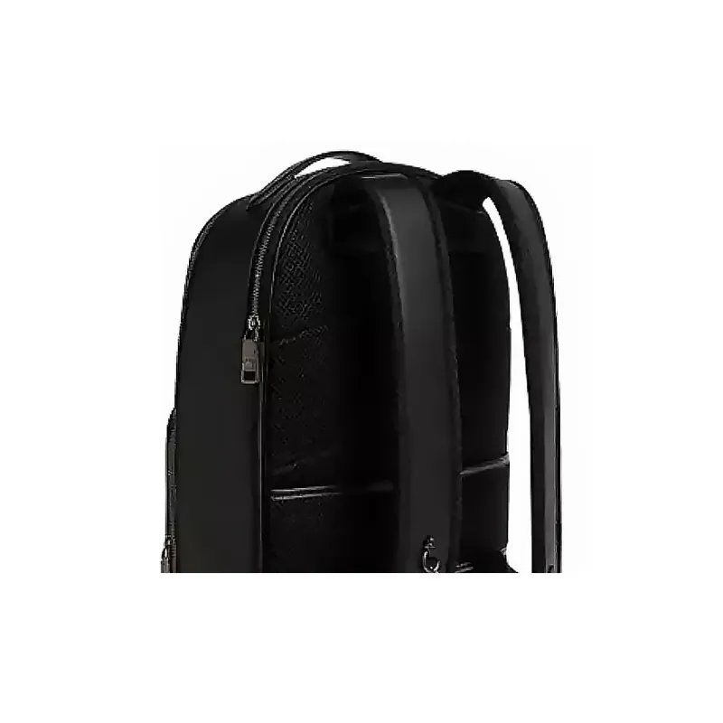 COACH Smooth Calf Leather Backpack Tubas Men's Black-4