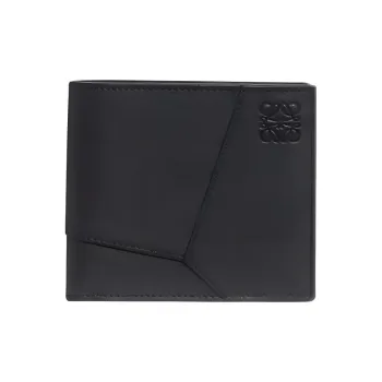 LOEWE Puzzle Calfskin Wallet Men's Black