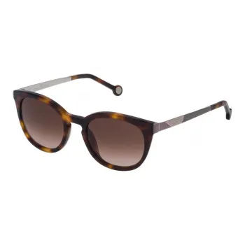 CarolinaHerrera Acetate Irregular Shape Sunglasses Unisex Tortoiseshell