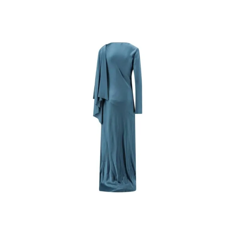 ALBERTA FERRETTI Kimono Sleeved Satin Dress-1