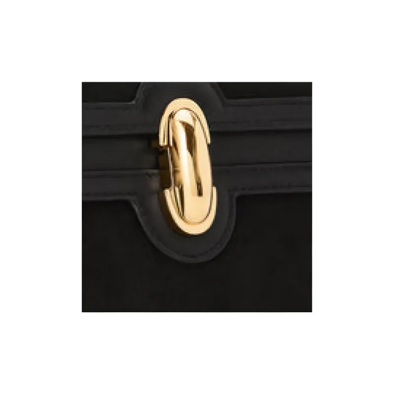 SAVETTE Calfskin Handbag Women's Black-3