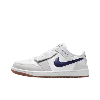 Jordan Air Jordan 1 Anti Slip Wear Resistant Low Top Vintage Basketball Shoes Men's Gray Blue