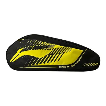 LiNing Badminton Racket Bags Pack Of Three Multipurpose Strap Black Yellow Unisex