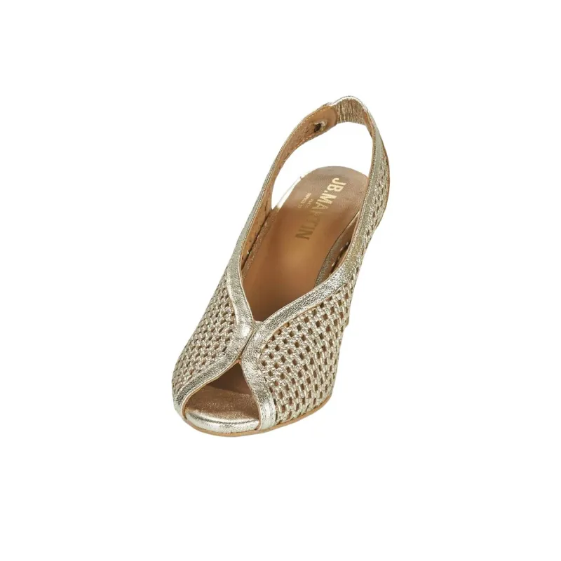 JB MARTIN Luxe Chunky Heel High Heels Women's Gold-3