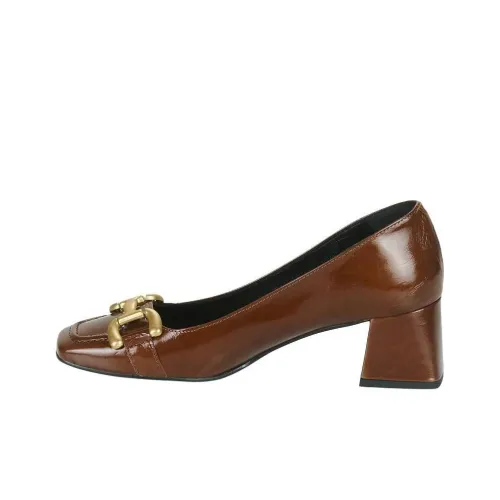 JB MARTIN VALERIA Block Heel High Heels 6cm Women's Brown