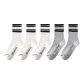 5 Pack (E-White Black Stripe 3-Light Gray Black Stripe 2)