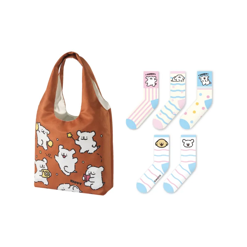 YANCANG x Line Puppies Large Capacity Shoulder Bag Portable Commute Relaxing Creative Accessory-21