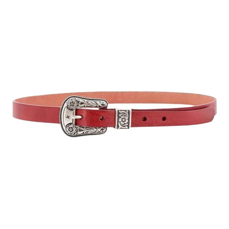 Golden Goose Floral Engraved Buckled Belt-2