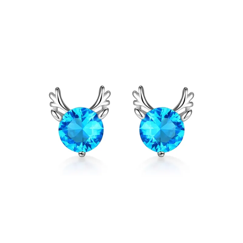 CENTURY&KINDLE S925 Silver Stud Earrings Women's-4