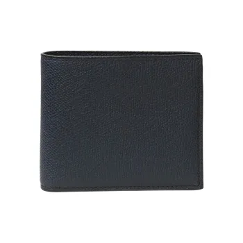 Valextra Calfskin Wallet Trumpets Men's Dark Blue