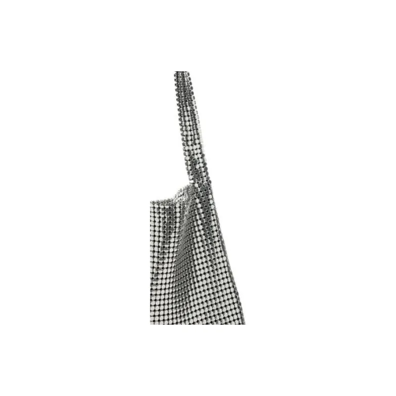 Paco Rabanne Metallic Aluminum Shoulder Bag Women's Silver-3