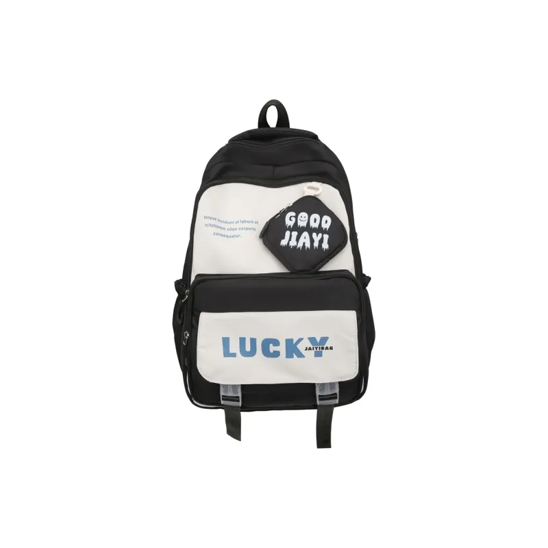 BUBM Nylon Backpack Regular Unisex Black/Green/Pink/Ecru/Khaki/Bayberry Red-1