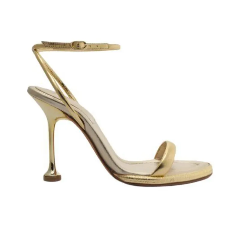 Alexandre Birman Teresa Strap Sandals 10cm Women's Gold-1