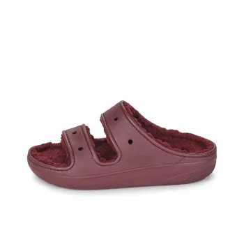 Crocs Slip Resistant Abrasion Resistant Slide Slippers Women's Burgundy