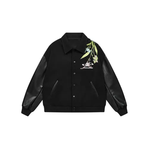 COMXZ Baseball Jacket Unisex Black