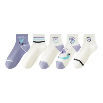 Cotton Gene Mid Calf Socks Women's 5 Pack