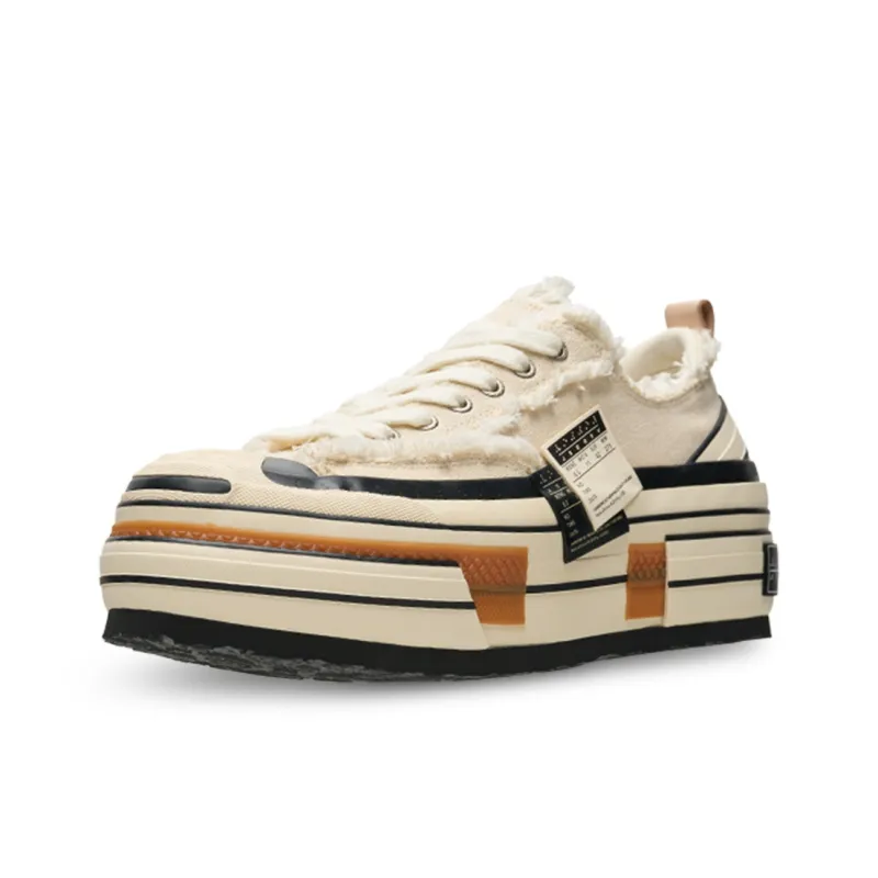 VESSEL Ladder Open-Ended Smiley Low-Top Skateboard Shoes Unisex Ecru-2