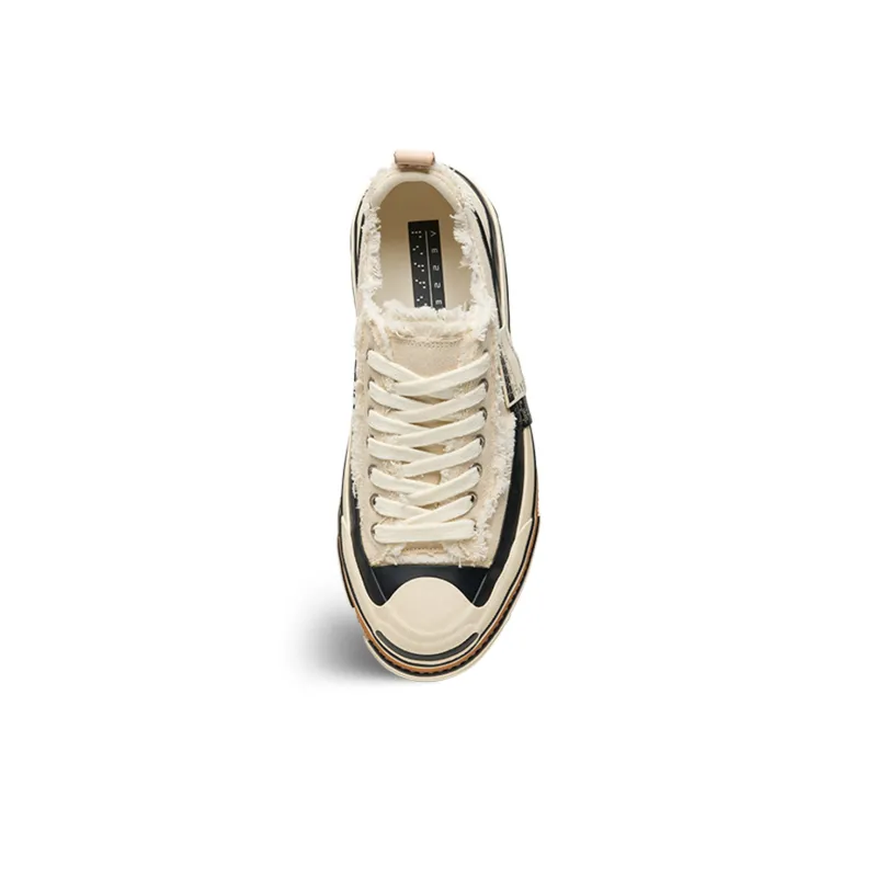 VESSEL Ladder Open-Ended Smiley Low-Top Skateboard Shoes Unisex Ecru-5