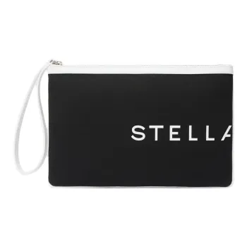 Stella McCartney Abaca Clutch Women's Black White