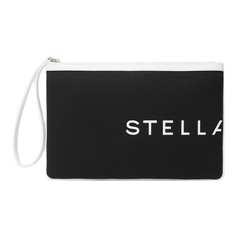Stella McCartney Abaca Clutch Women's Black White-0