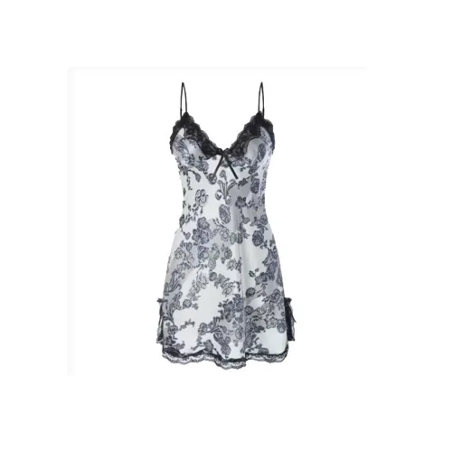 OEING Nightgown Women's Blue And White