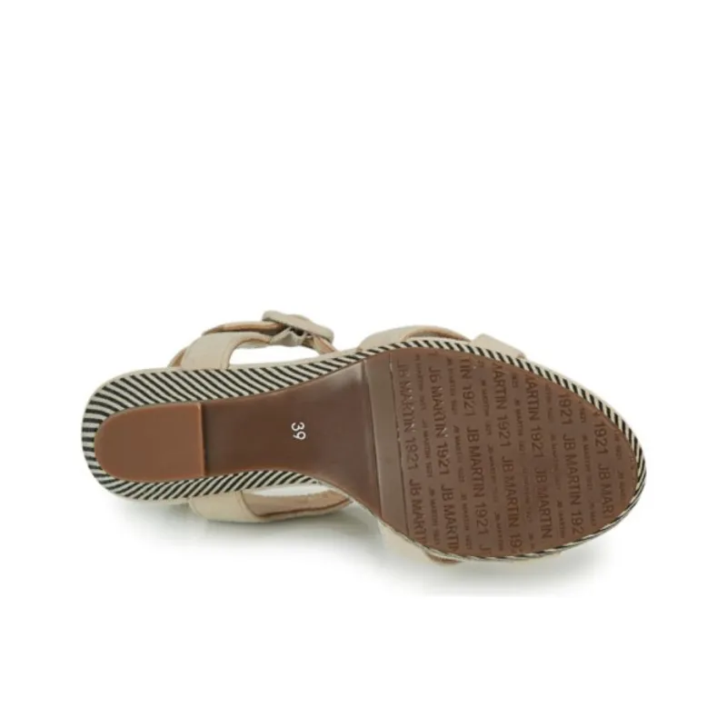 JB MARTIN Querida Strap Sandals 8cm Women's Beige-6