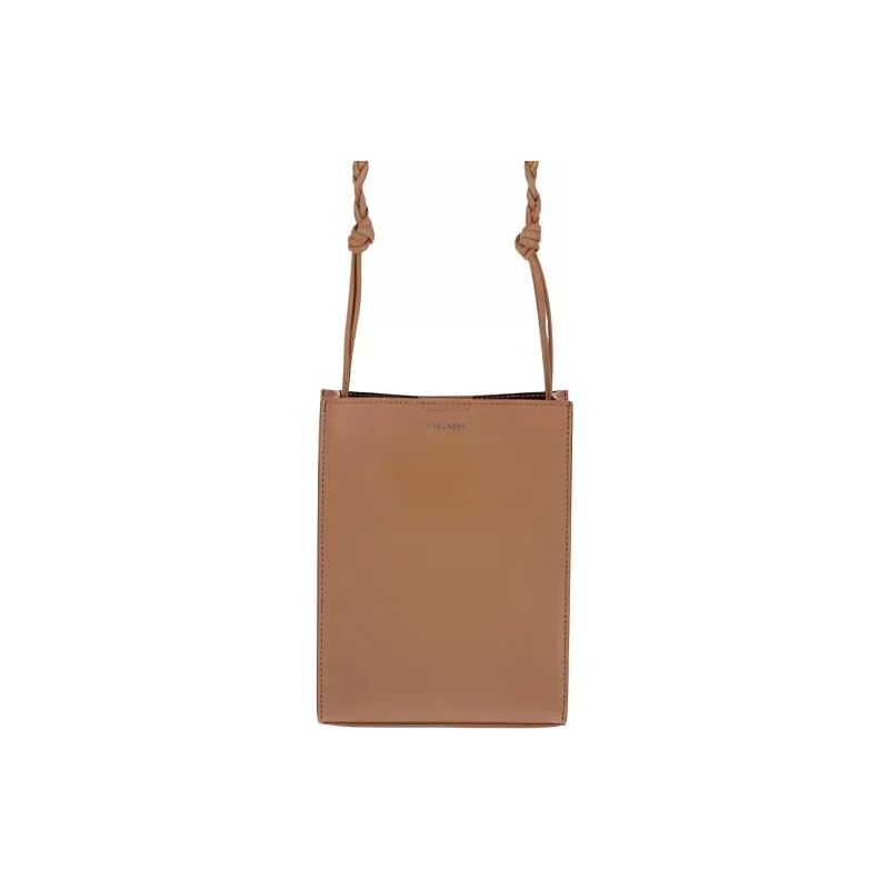JIL SANDER Calfskin Crossbody Bag, Shoulder Bag Women's Brown-0