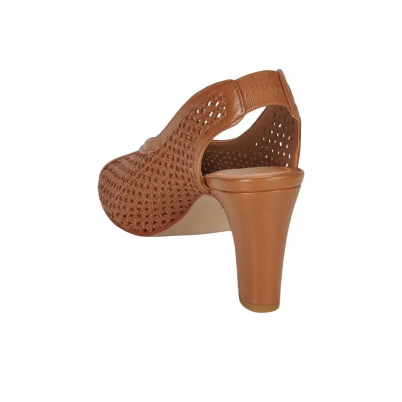 JB MARTIN 1Luxe Chunky Heel High Heels 8cm Women's Brown-4