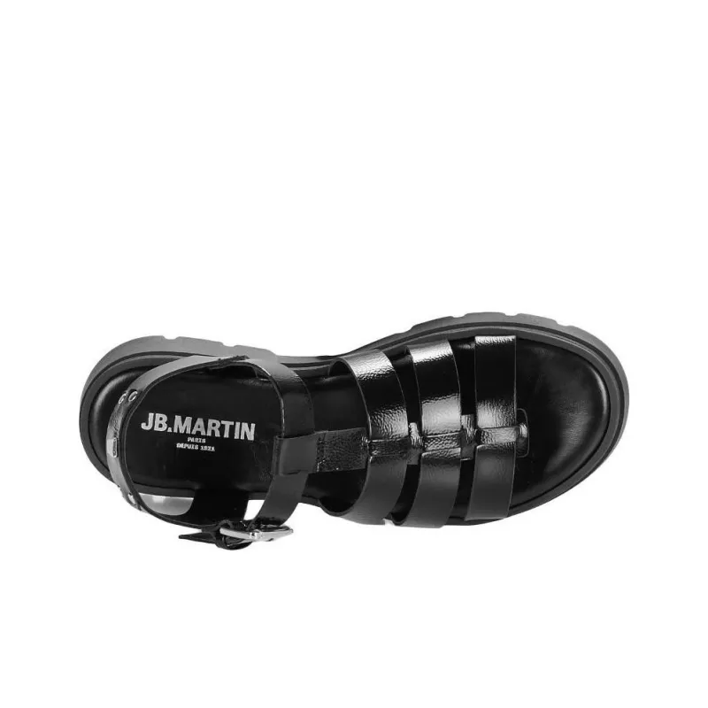 JB MARTIN DELICE Roman Sandals 4cm Women's Black-5