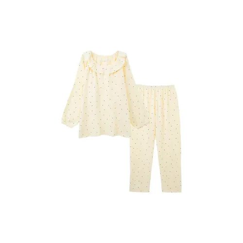 Sleeping Beauty Pajama Set Women's Apricot Yellow