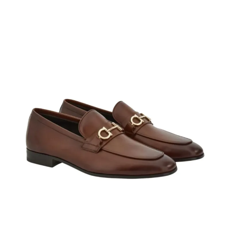 FERRAGAMO GANCINI Loafers Men's Brown-2