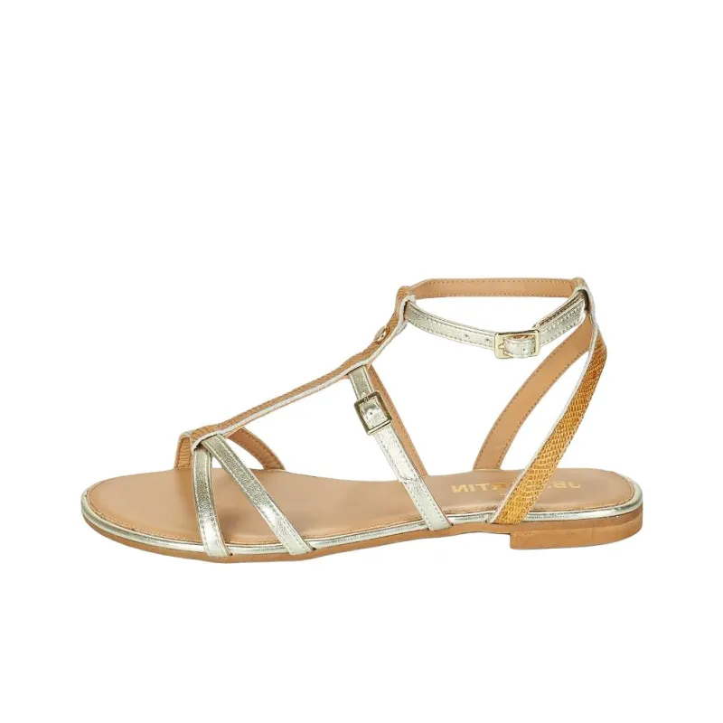 JB MARTIN ALICIA Strap Sandals Women's Gold-0