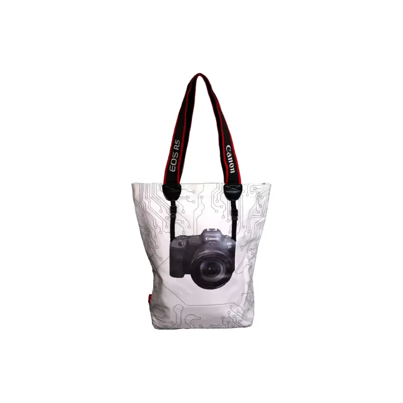 Canon Portable Casual Canvas Camera Bag R5 Shopping Bag Styling Individual Students Commemoration Crossbody Bag-1